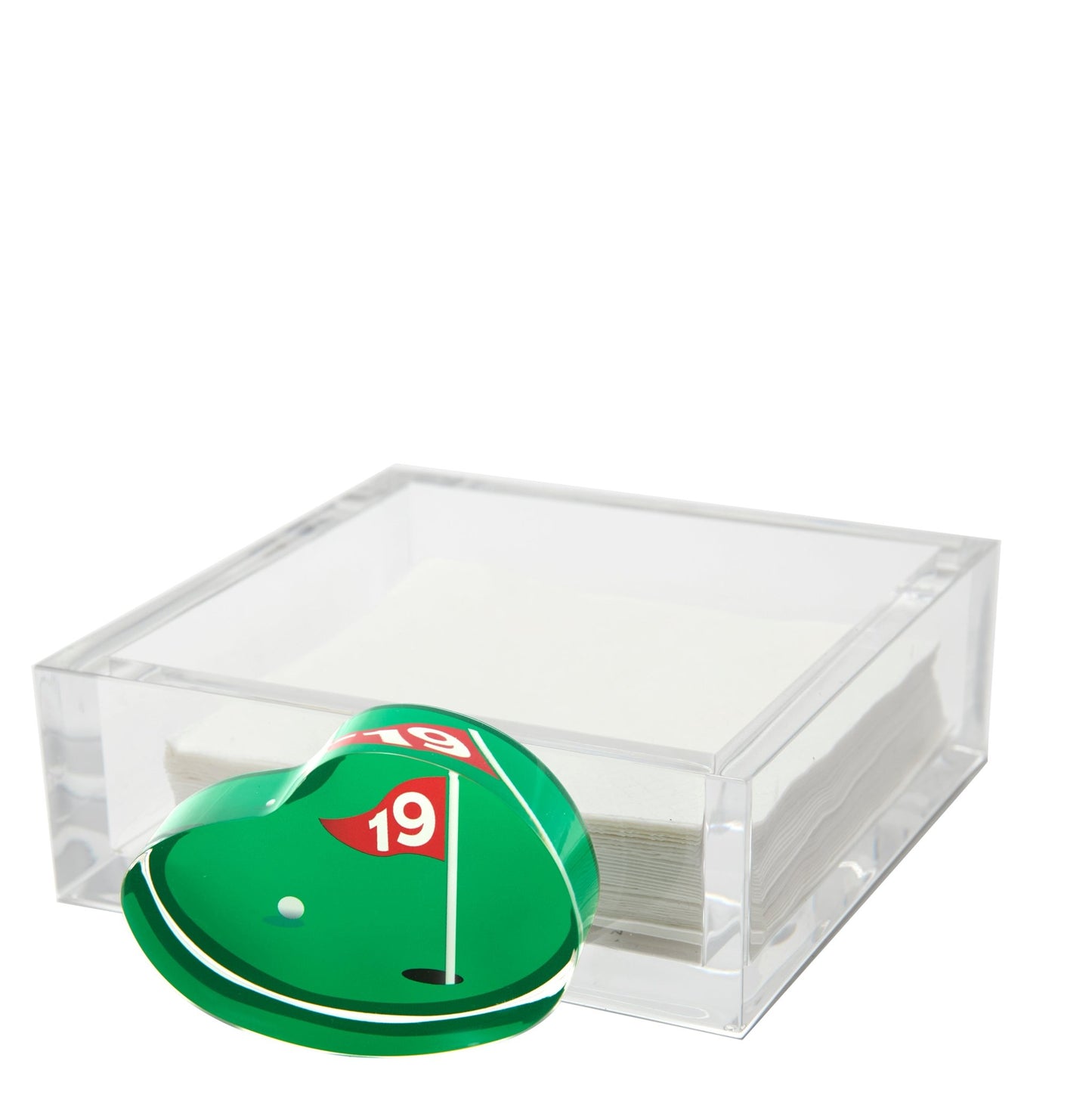19th Hole Acrylic Cocktail Napkin Holder - Tara Wilson Designs