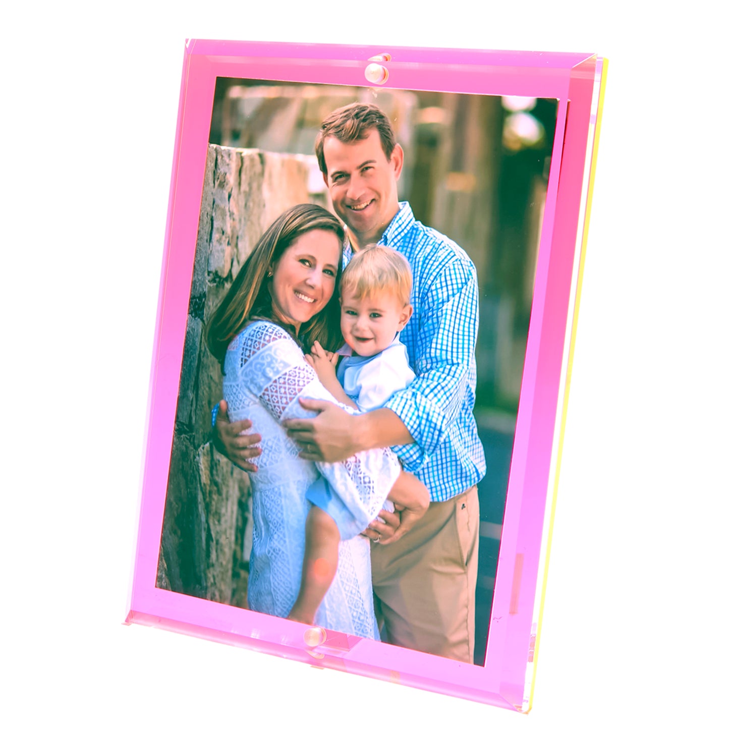 Hot Pink Acrylic 5" x 7" Beveled Frame