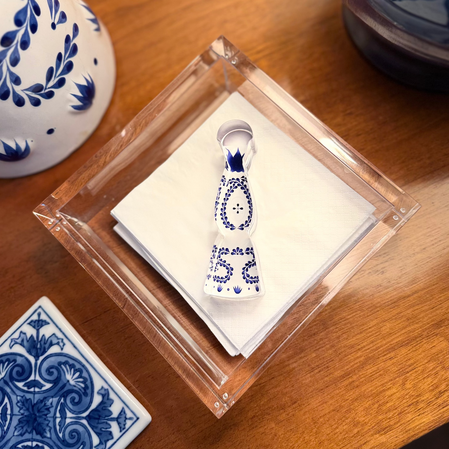 Tequila Bottle Acrylic Cocktail Napkin Holder