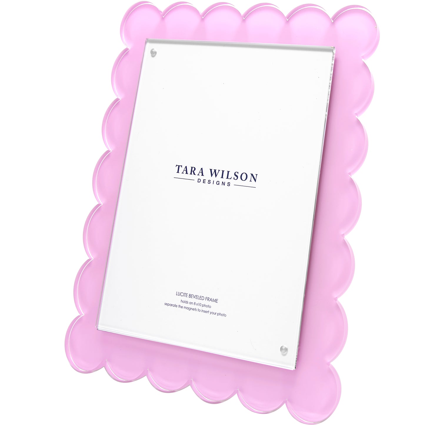 SCALLOP FRAME - 8 X 10 - PASTEL PINK