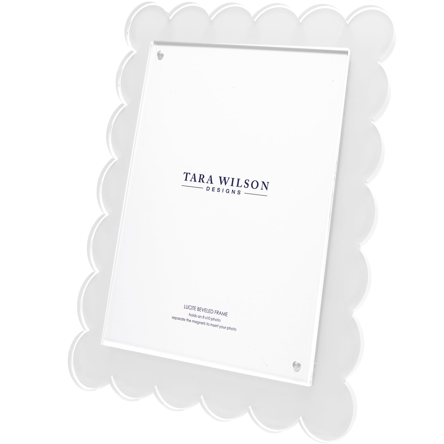 SCALLOP FRAME - 8 X 10 - WHITE