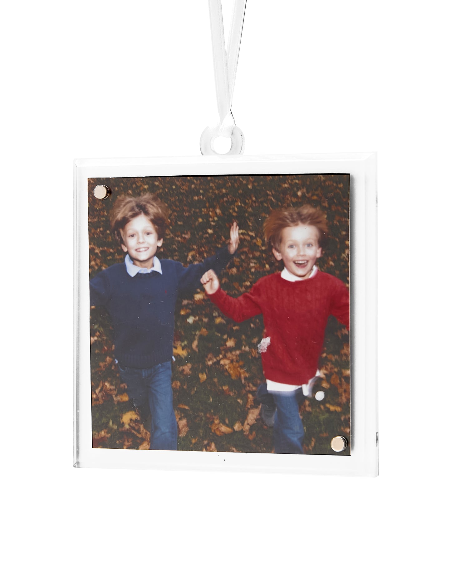 DOUBLE-SIDED SQUARE ORNAMENT - CLEAR