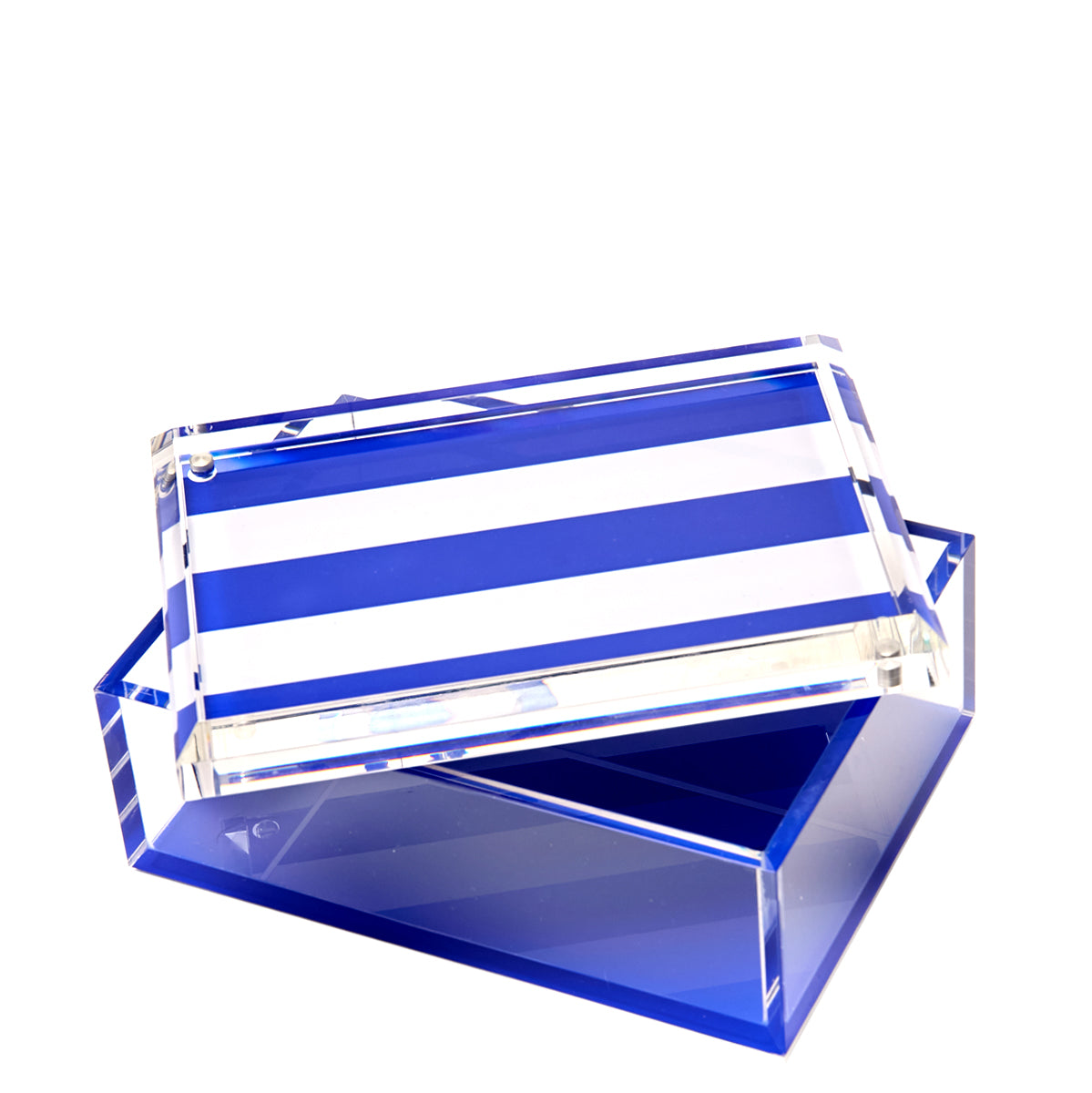 PHOTO BOX - 5" x 7" BLUE & WHITE STRIPE