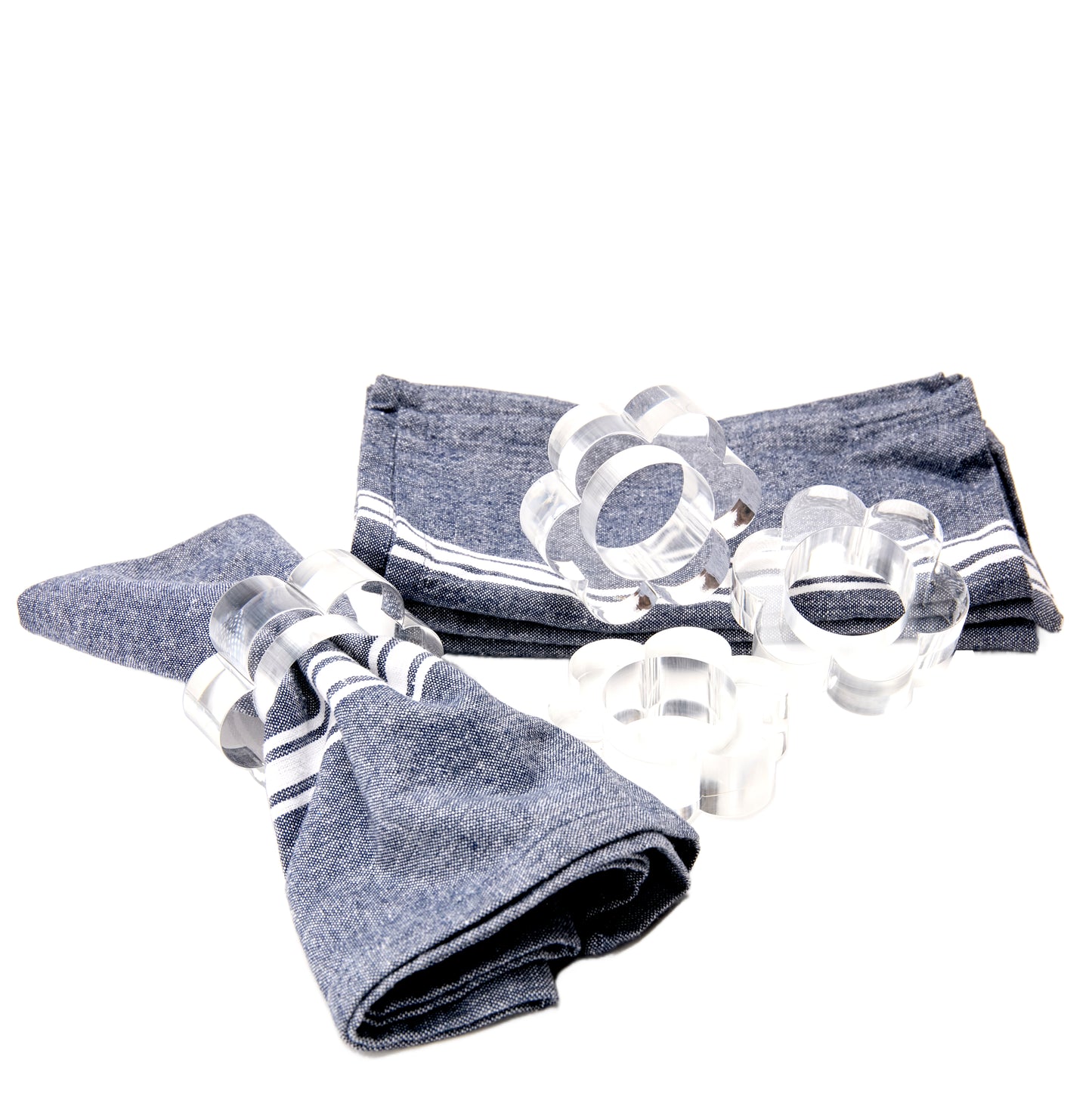 SCALLOP NAPKIN RINGS - SET OF 4