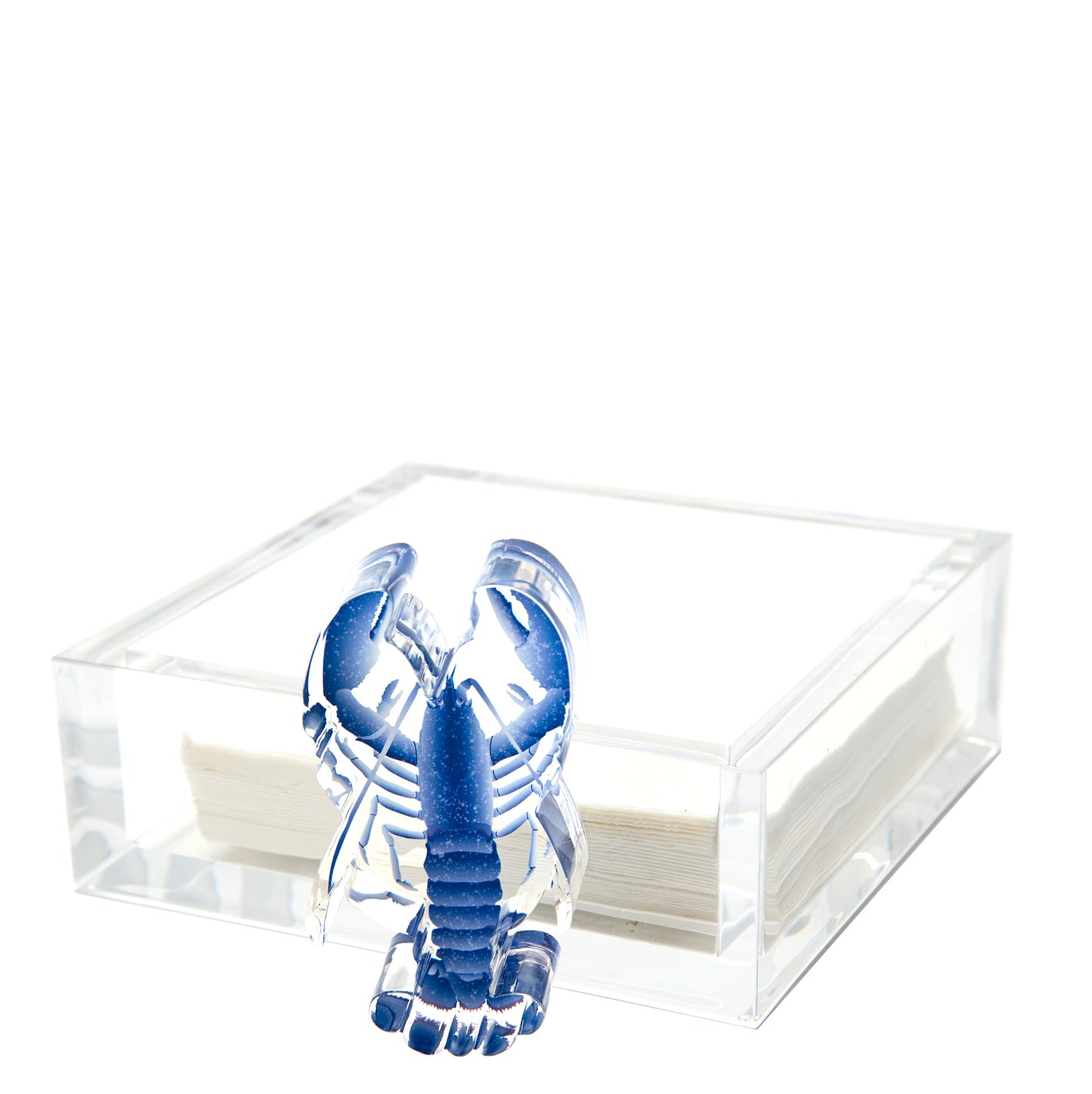 COCKTAIL NAPKIN HOLDER - BLUE LOBSTER