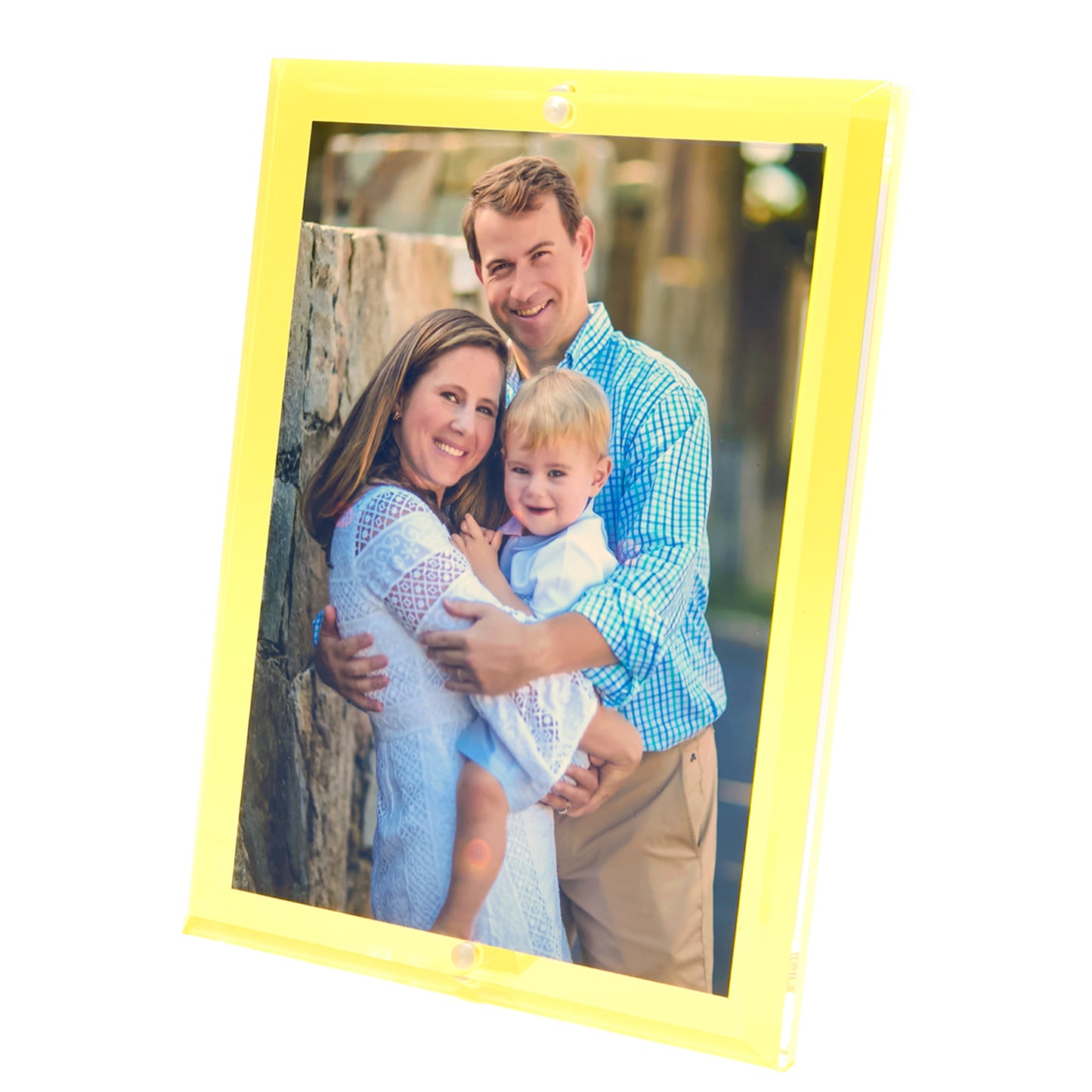 Transparent Yellow Acrylic 5" x 7" Beveled Frame
