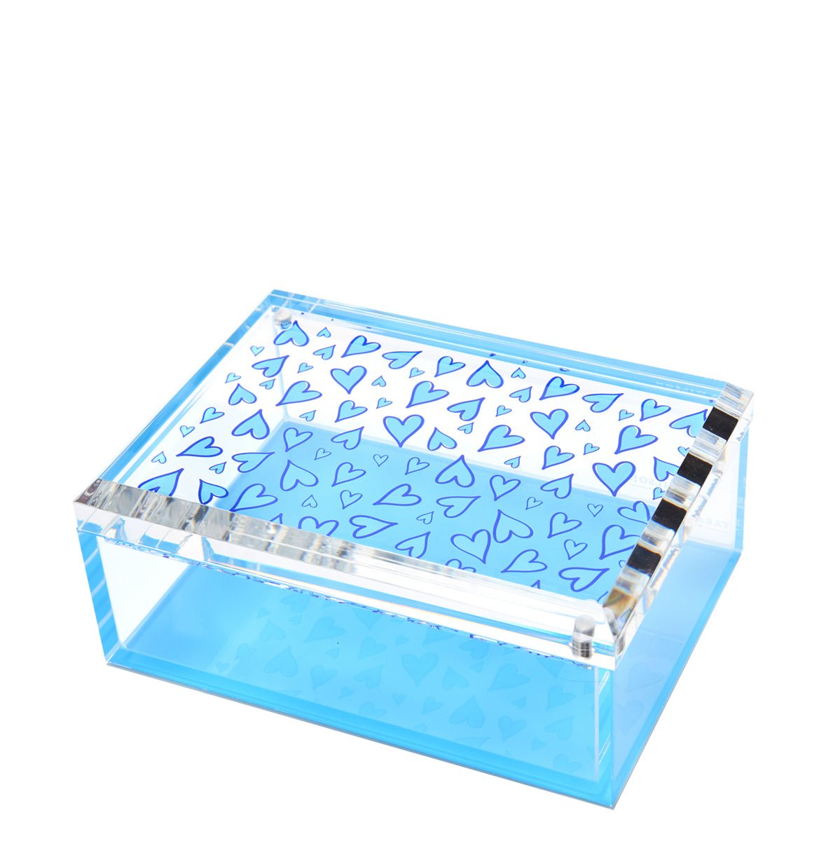 Blue Heart Acrylic 5" x 7" Photo Box - Tara Wilson Designs