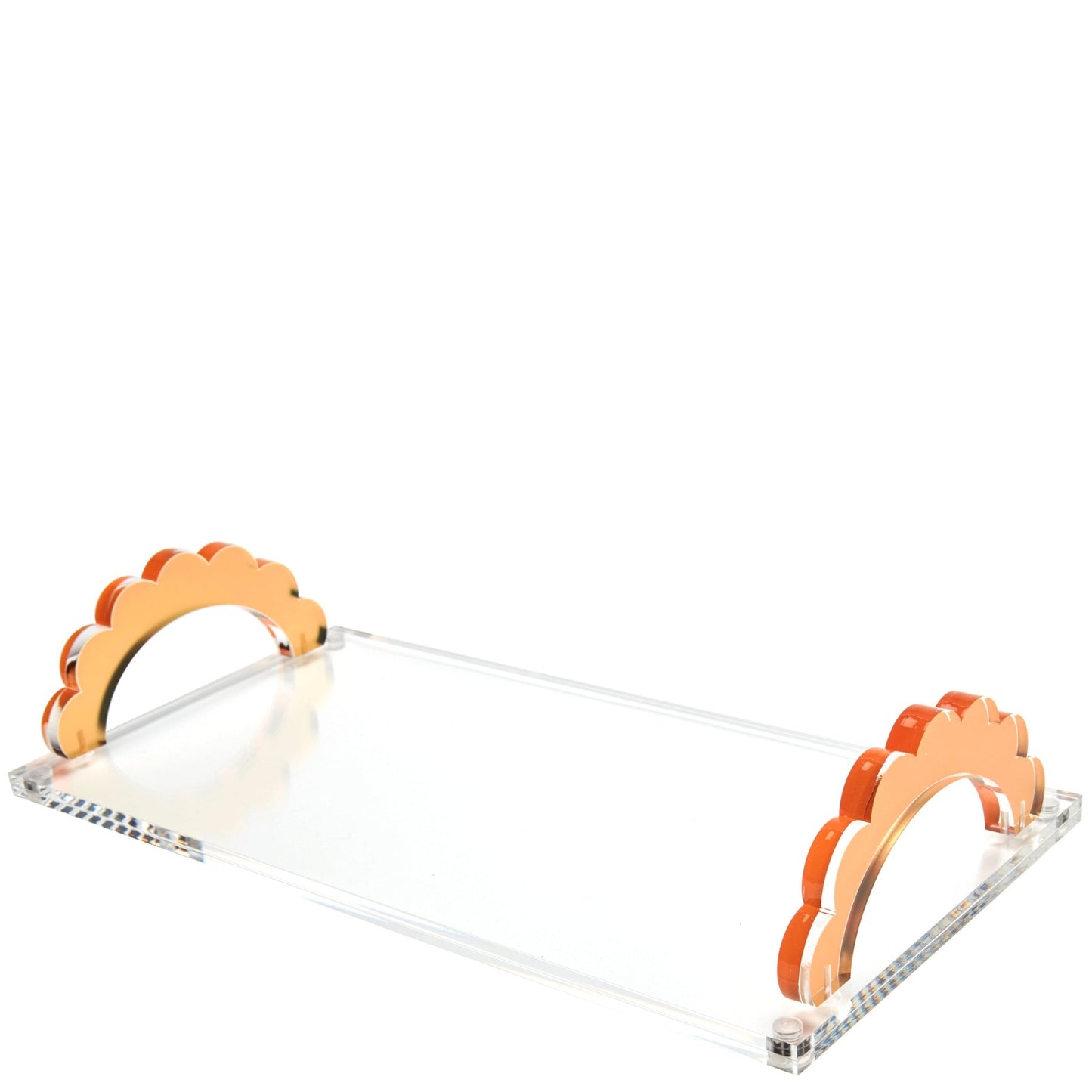 Citrine Acrylic Scallop Handle Photo Tray - Tara Wilson Designs