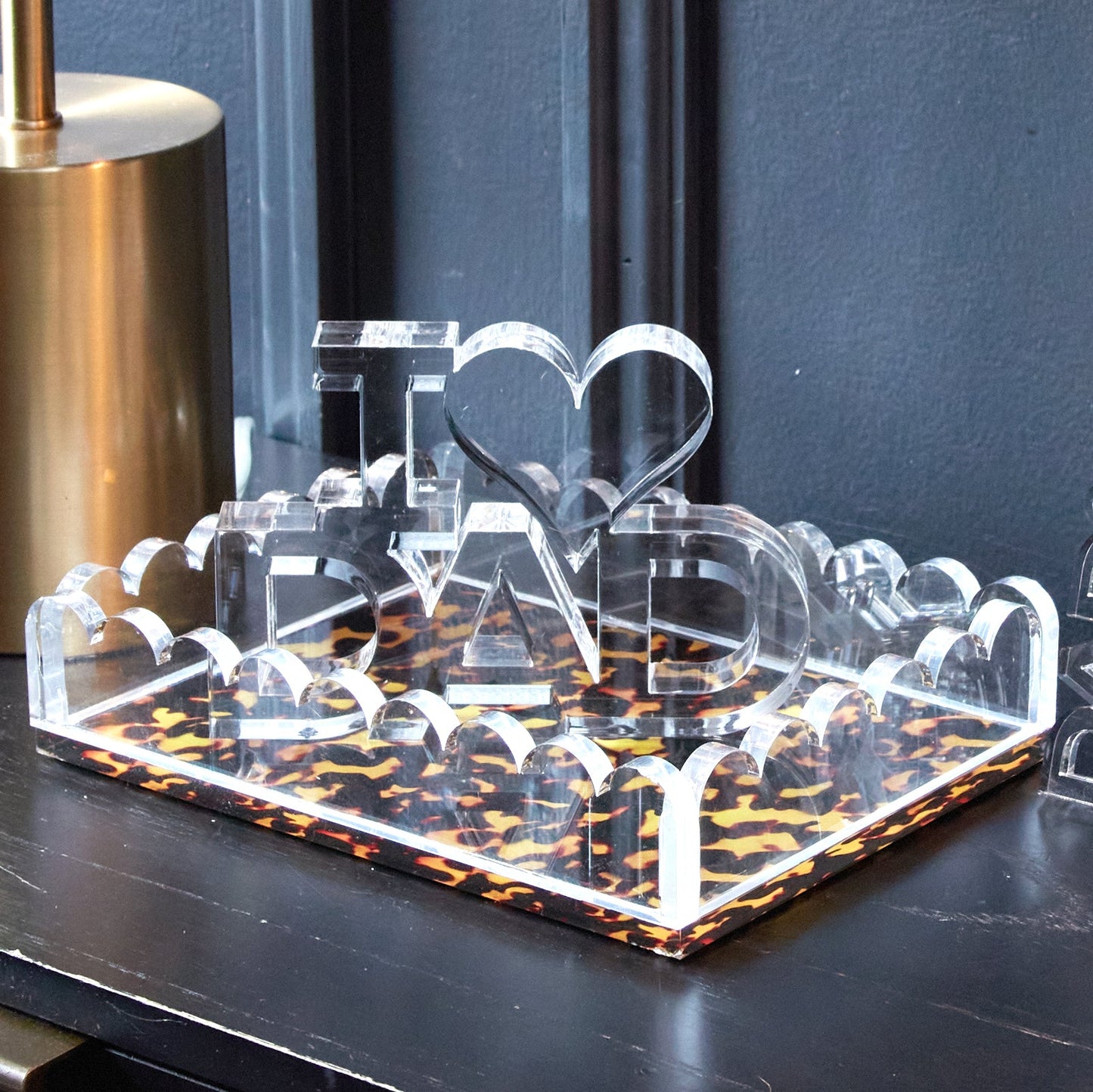 Clear Acrylic I (Heart) Dad Stand Alone - Tara Wilson Designs