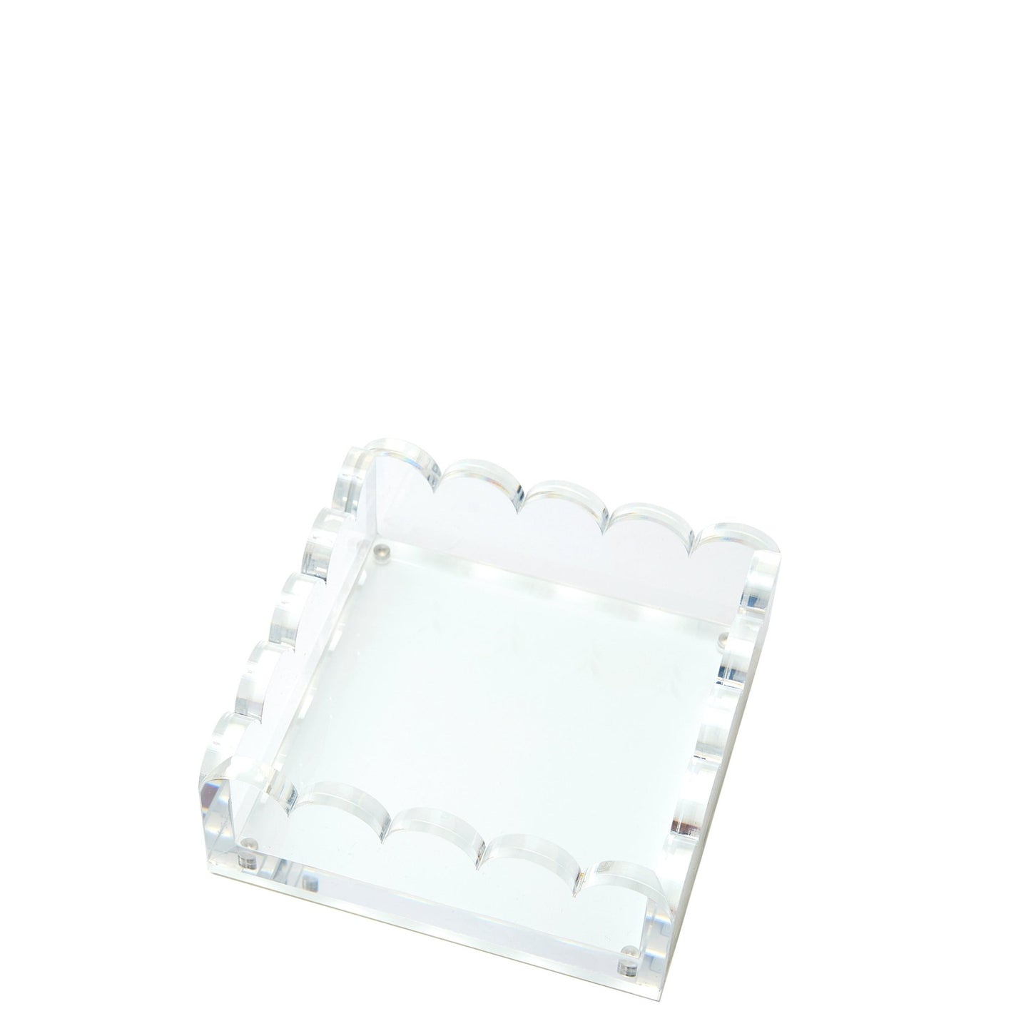Clear Acrylic Small Scallop Photo Tray - Tara Wilson Designs