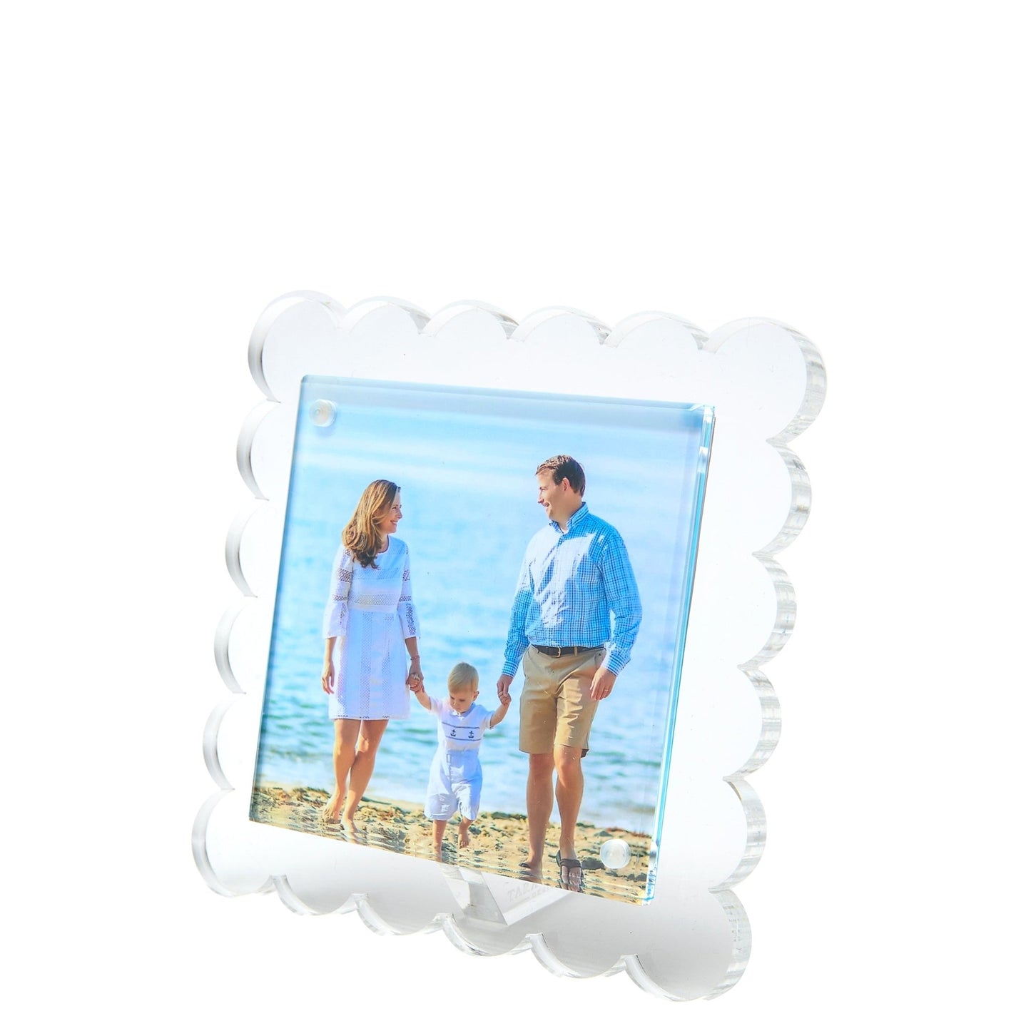 Clear Acrylic Square Scallop Frame - Tara Wilson Designs