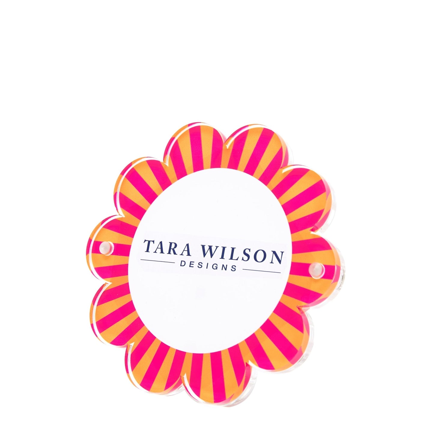 Orange & Pink Acrylic Daisy Frame - Tara Wilson Designs