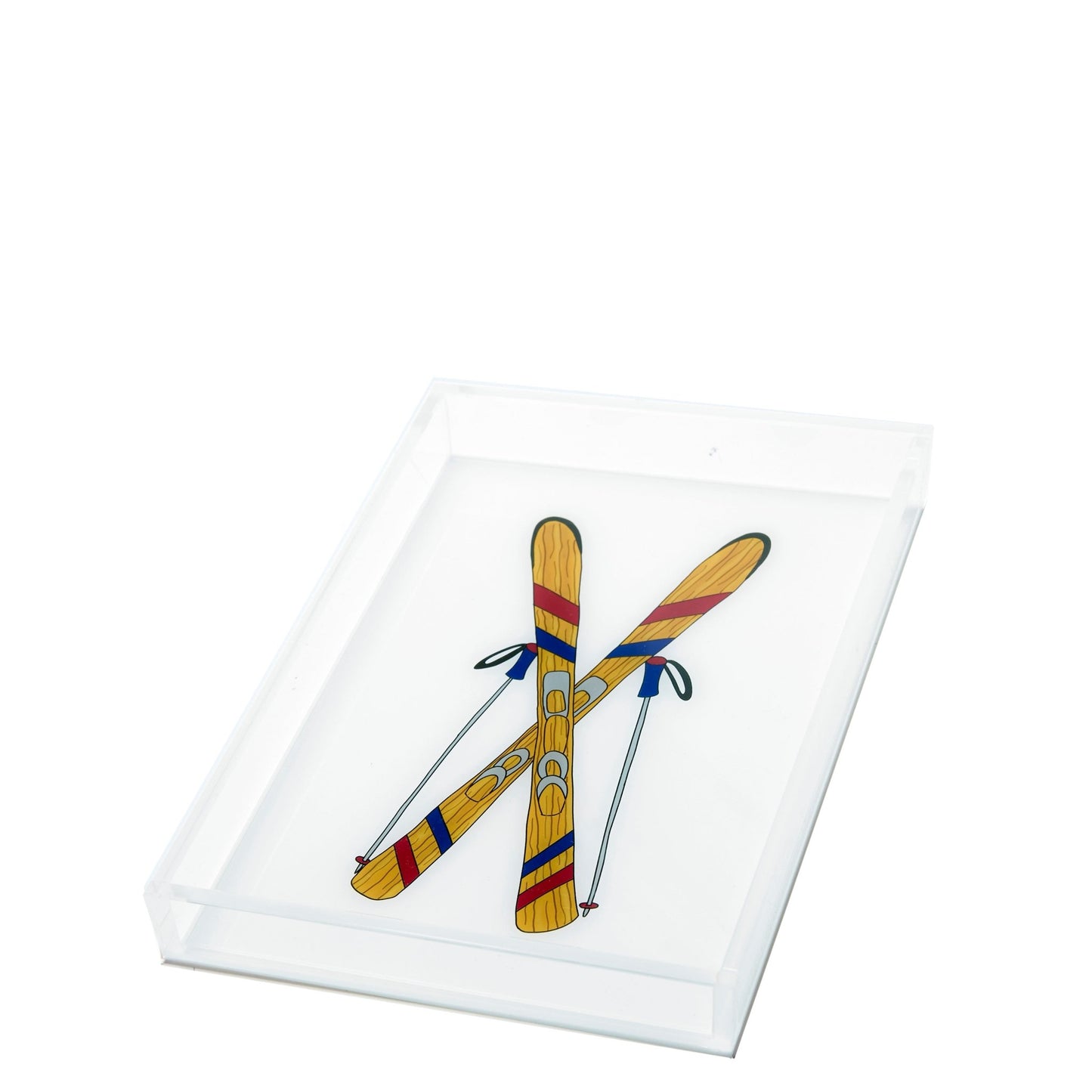 Skis Acrylic Tray - Tara Wilson Designs
