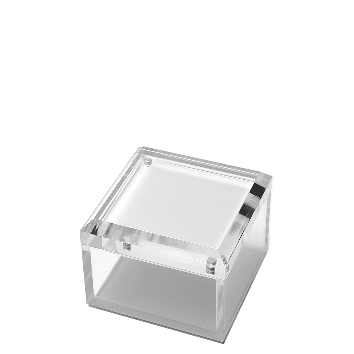 White Printed Acrylic 4" x 4" Photo Box - Tara Wilson Designs