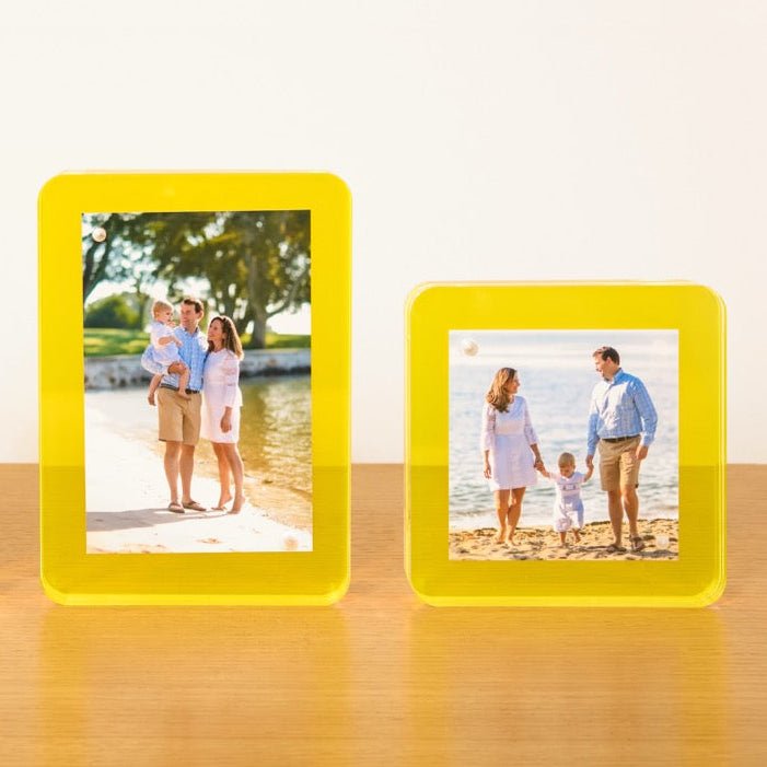 Yellow Acrylic 4" x 4" Flip Frame - Tara Wilson Designs