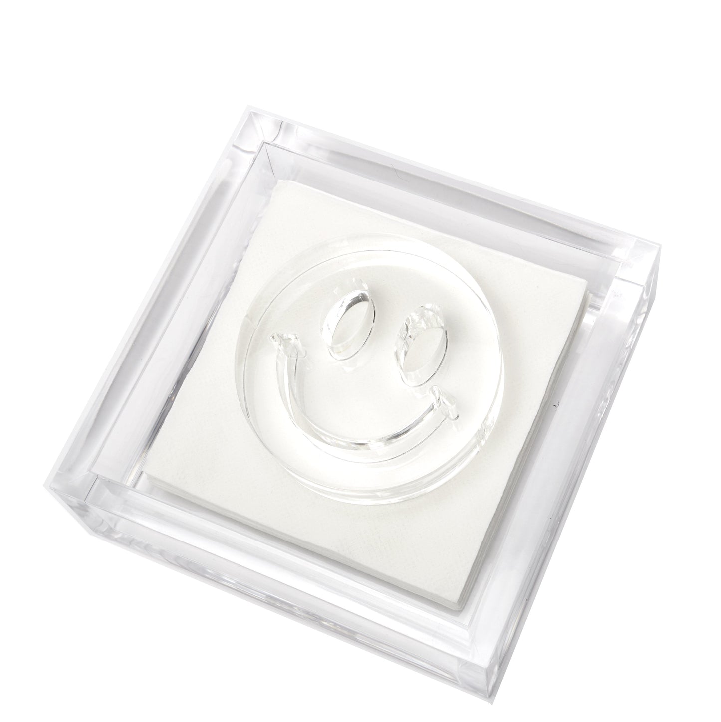 COCKTAIL NAPKIN HOLDER - SMILEY FACE