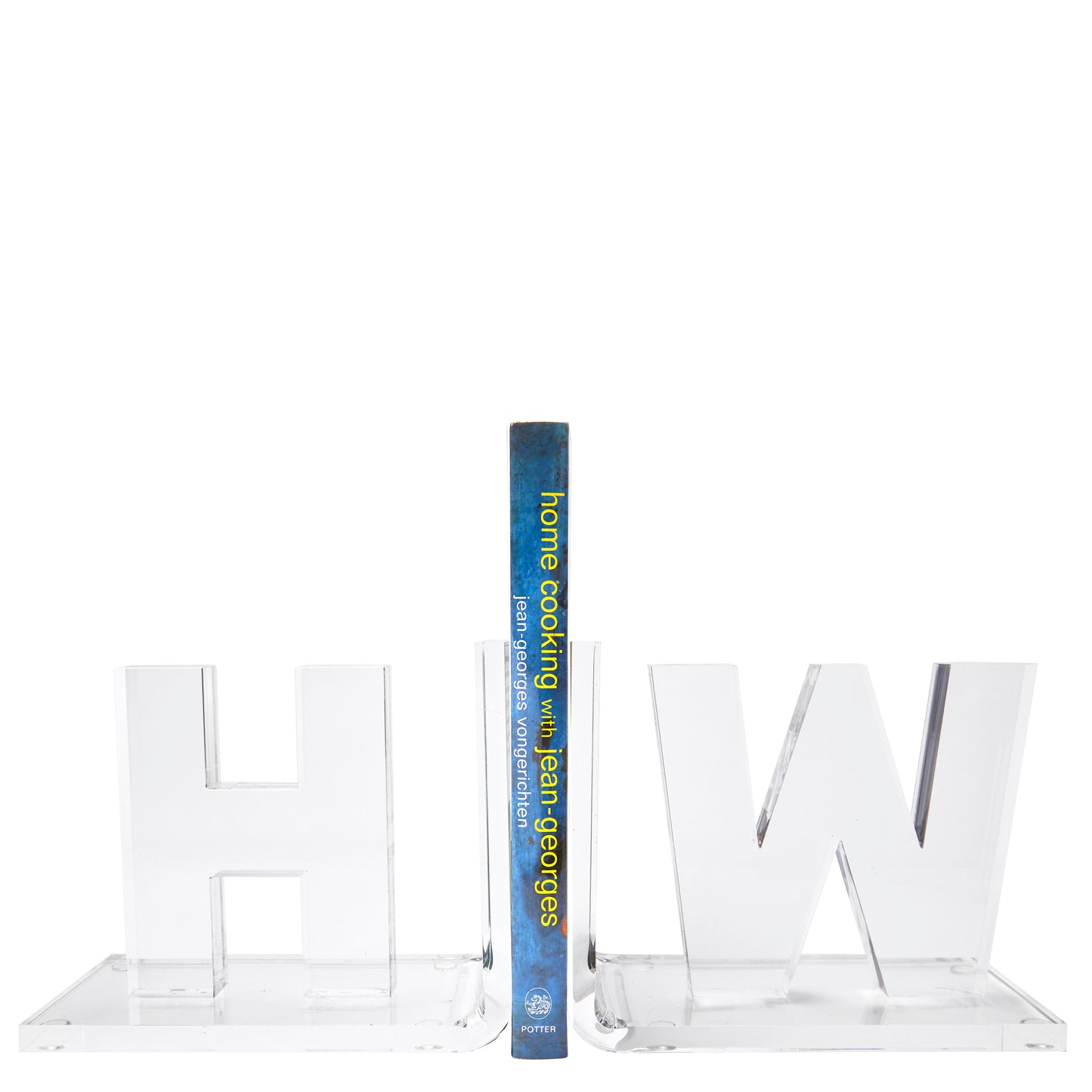 BOOKENDS - PERSONALIZED THICK CLEAR INITIALS