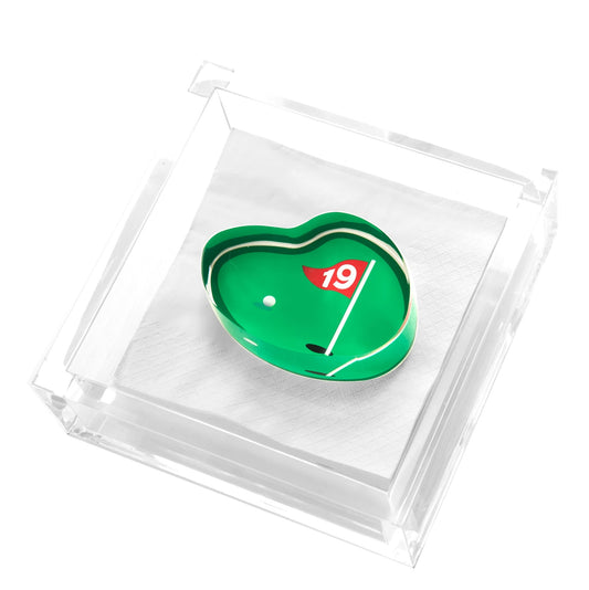 19th Hole Acrylic Cocktail Napkin Holder - Tara Wilson Designs