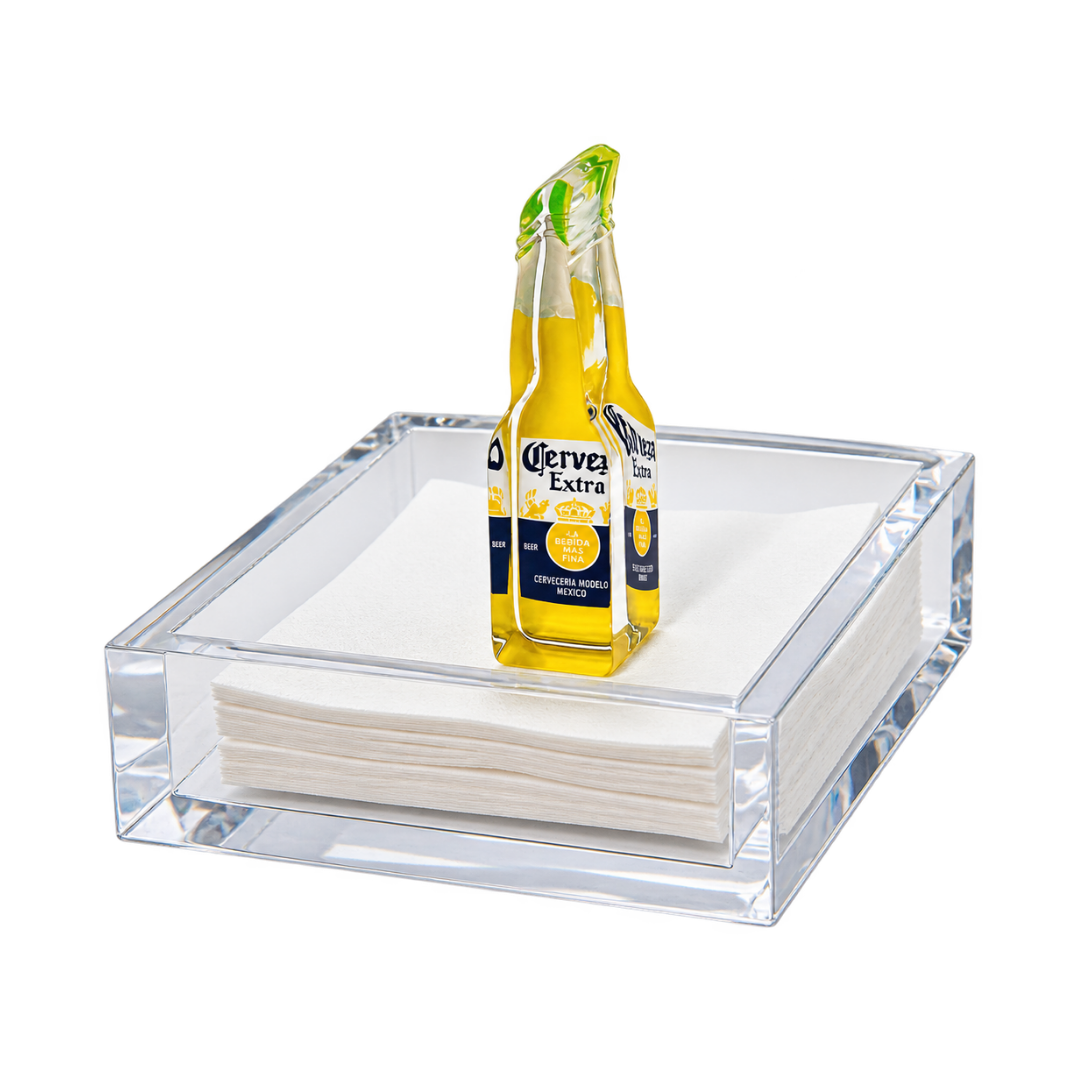 Beer Bottle Acrylic Cocktail Napkin Holder