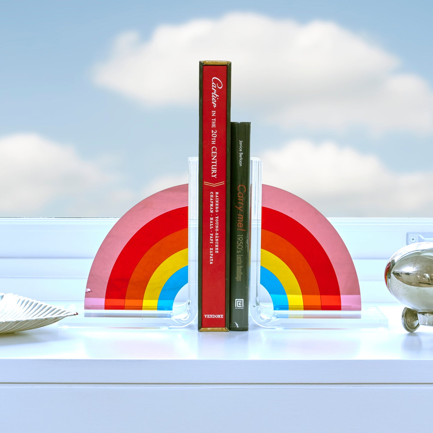 BOOKENDS - MIRRORED RAINBOW