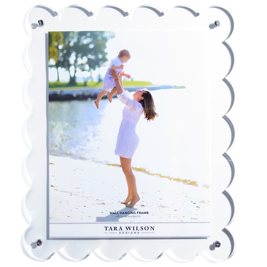 Clear Acrylic 11" x 14" Scallop Wall Frame