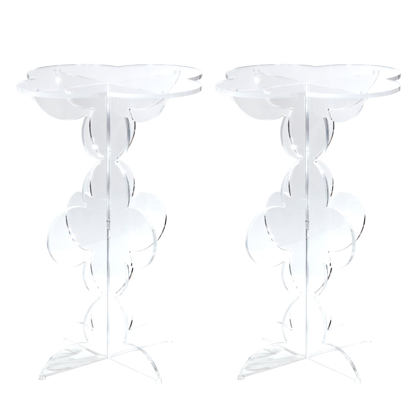 Clover Mahjong Acrylic Side Table (Set of 2)
