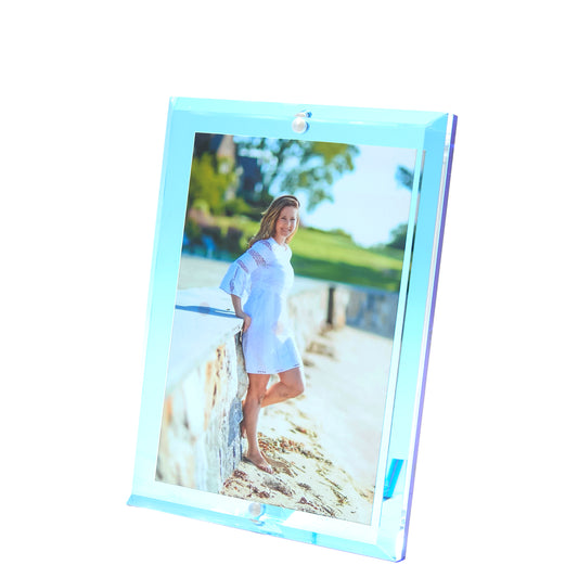 Sapphire Acrylic 4" x 6" Beveled Frame