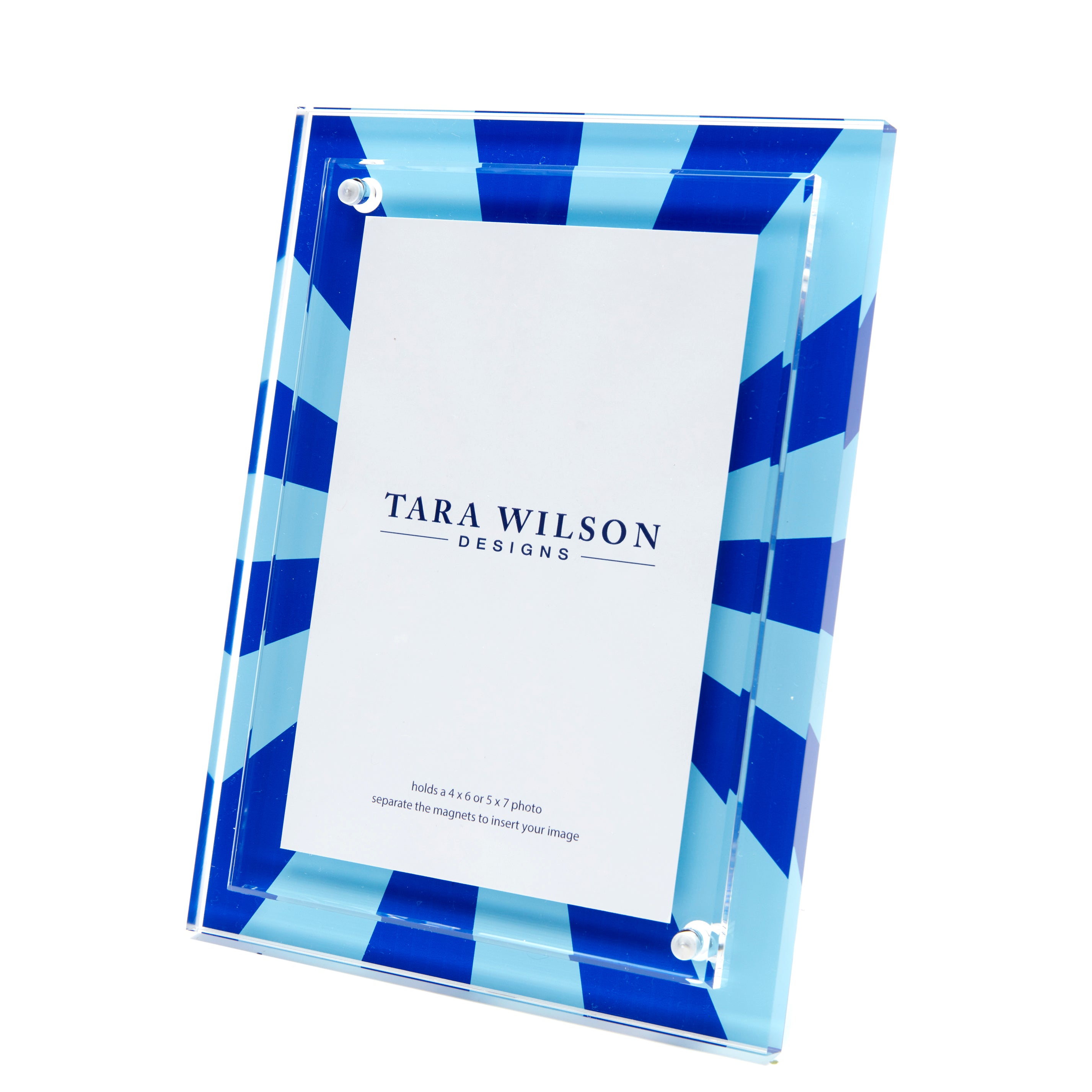 SUNBURST ACRYLIC FRAME - BLUE & LIGHT BLUE – Tara Wilson Designs