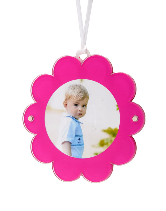 DOUBLE-SIDED DAISY ORNAMENT PINK