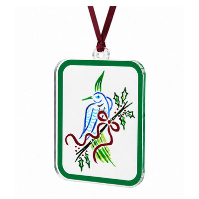 Merry Mahjong Holiday Ornament, front view