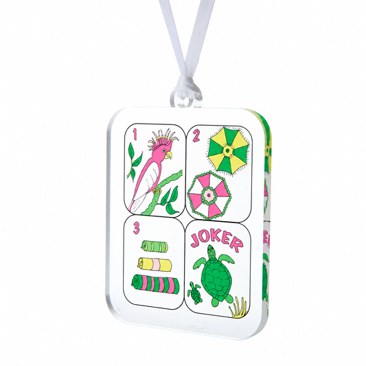 Palm Beach Mahjong Tiles Acrylic Ornament