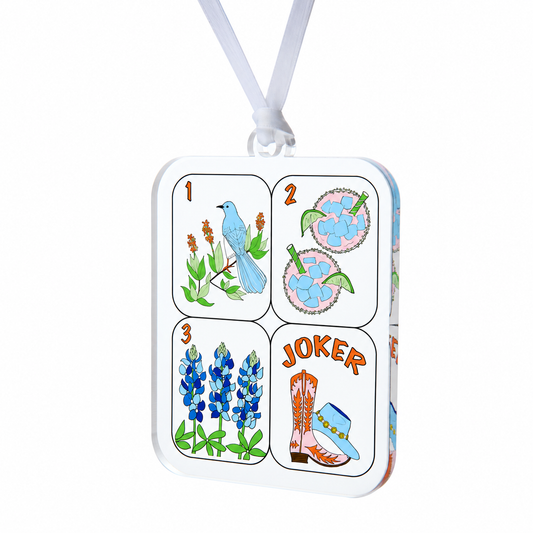 Texas Mahjong Tiles Acrylic Ornament