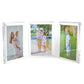 Clear Acrylic Large Triple Bevel Frame holding three photos