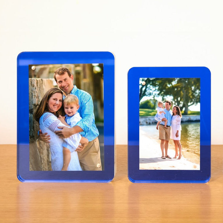 4 X 6 SEA GLASS BLUE FLIP FRAME