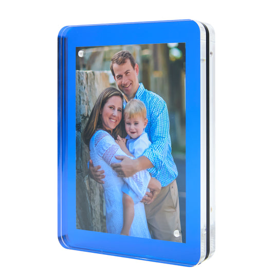 5 X 7 SEA GLASS BLUE FLIP FRAME