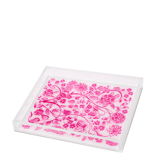 TRAY - PINK TOILE