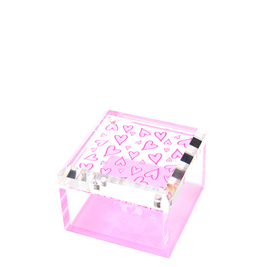 PHOTO BOX - 4" x 4" - PINK HEART
