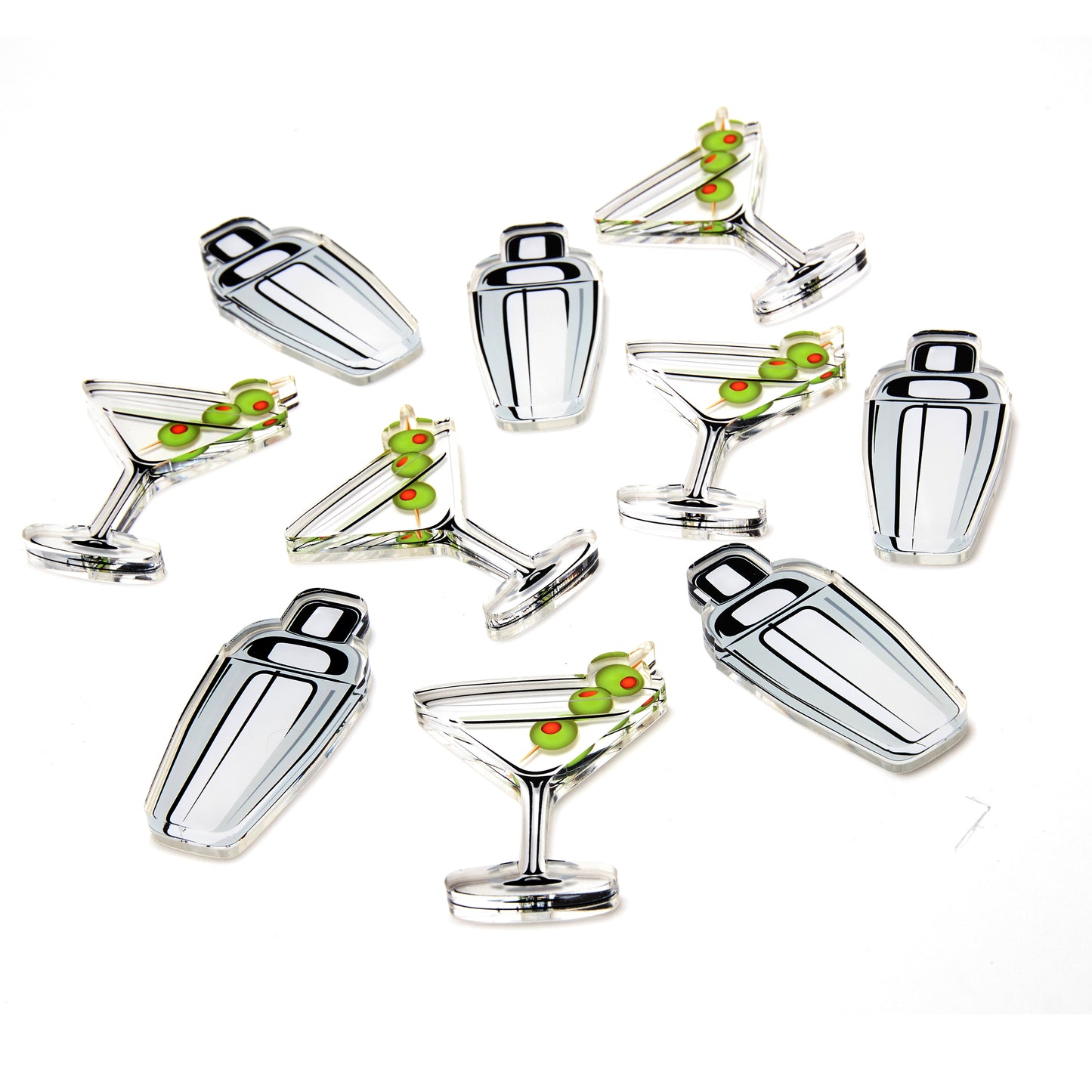 TIC TAC TOE - MARTINI GLASS & SHAKER