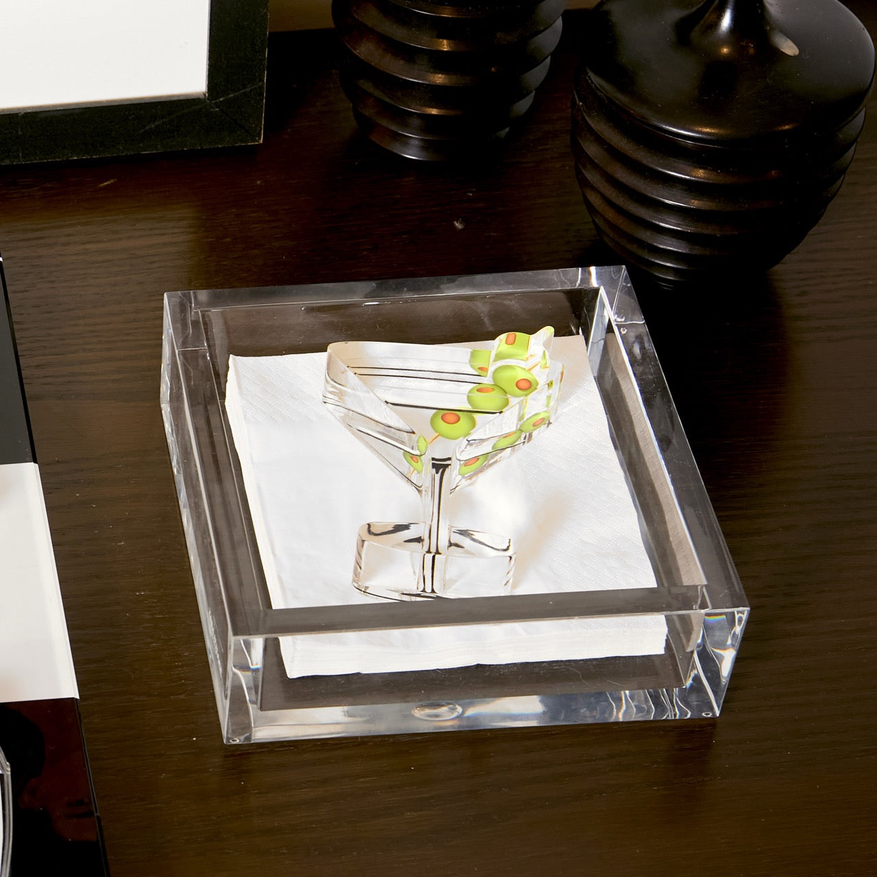 Cocktail Napkin Holder - Martini