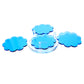 SCALLOP COASTERS - SAPPHIRE BLUE