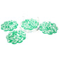 SCALLOP COASTERS - TOILE- GREEN