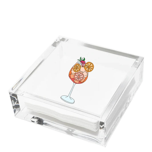 COCKTAIL NAPKIN HOLDER - ORANGE SPRITZ