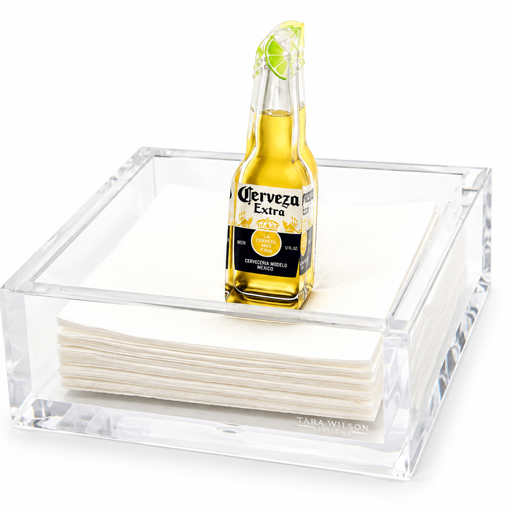 Beer Bottle Acrylic Cocktail Napkin Holder