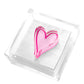 COCKTAIL NAPKIN HOLDER- PINK HEART