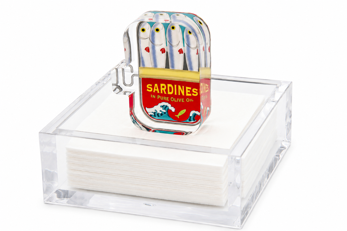 Sardines Acrylic Cocktail Napkin Holder