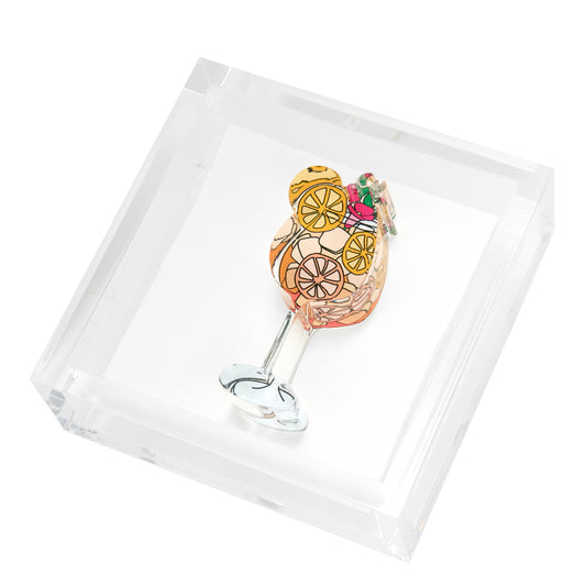 COCKTAIL NAPKIN HOLDER - ORANGE SPRITZ