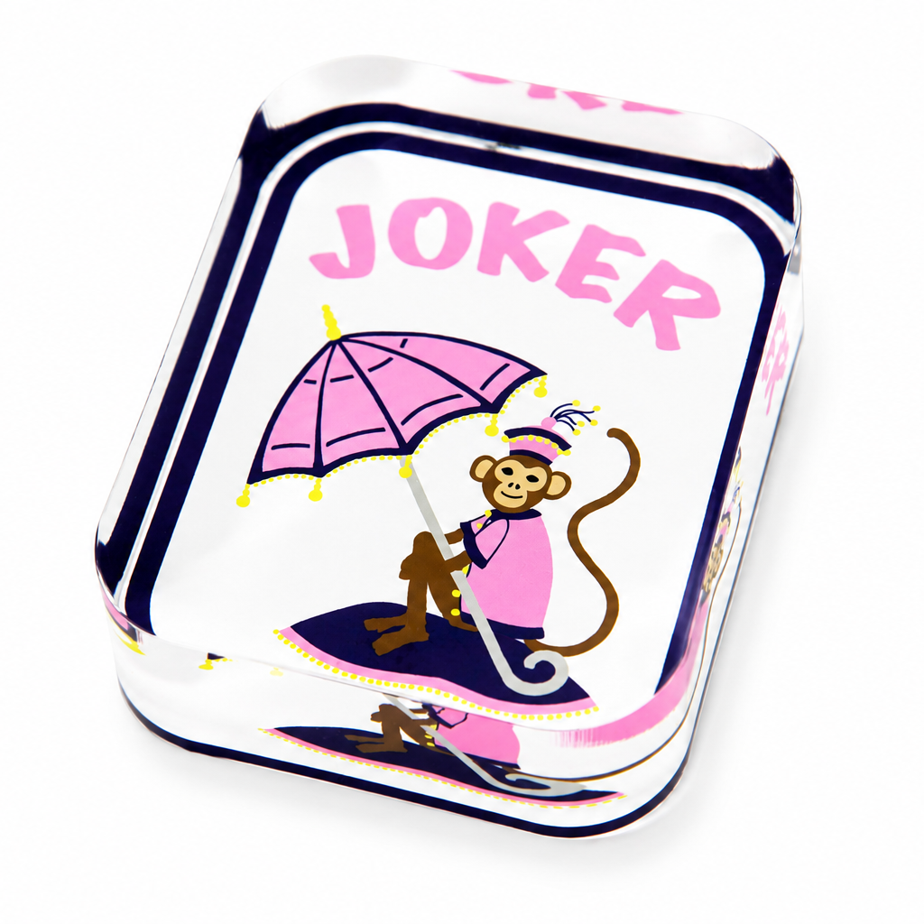 Mahjong Monkey Acrylic Napkin Weight