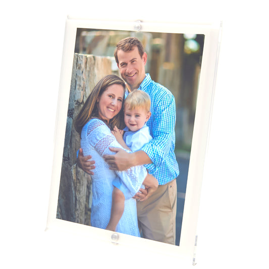 White Acrylic 5" x 7" Beveled Frame