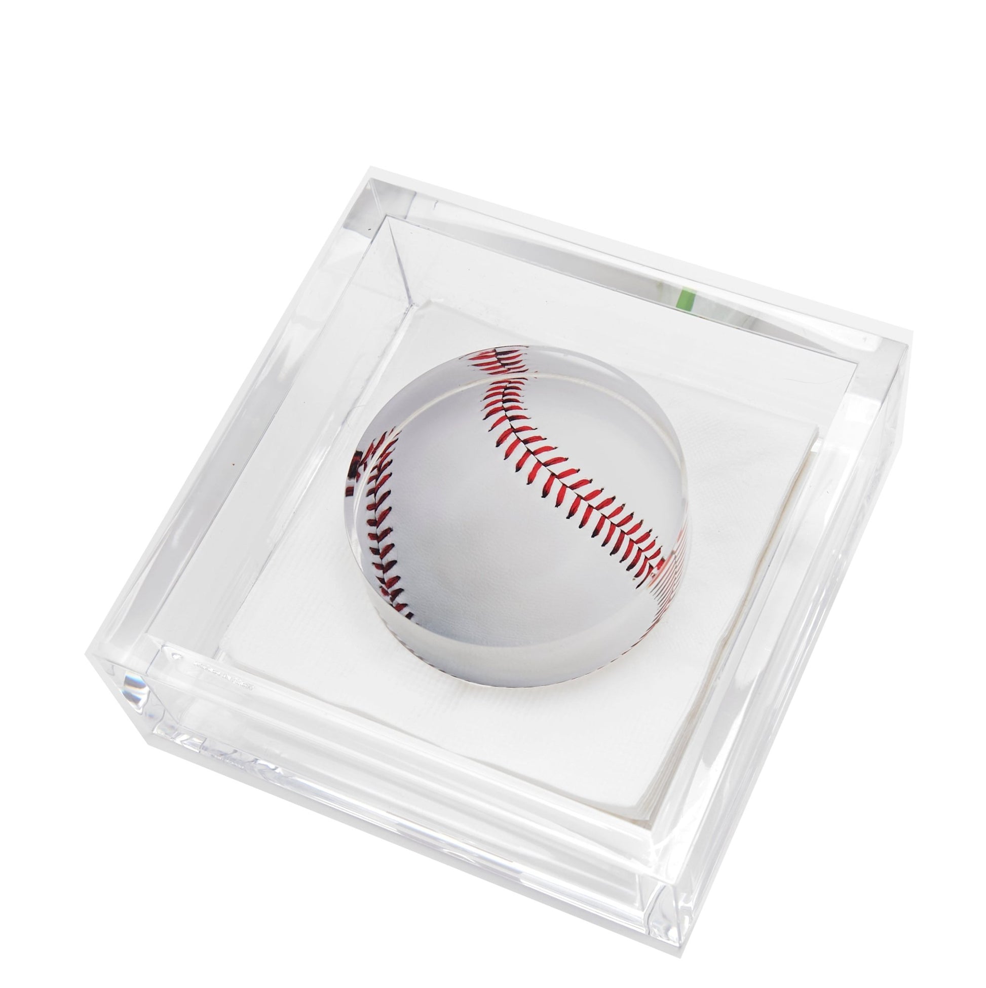 Baseball Acrylic Cocktail Napkin Holder - Tara Wilson Designs