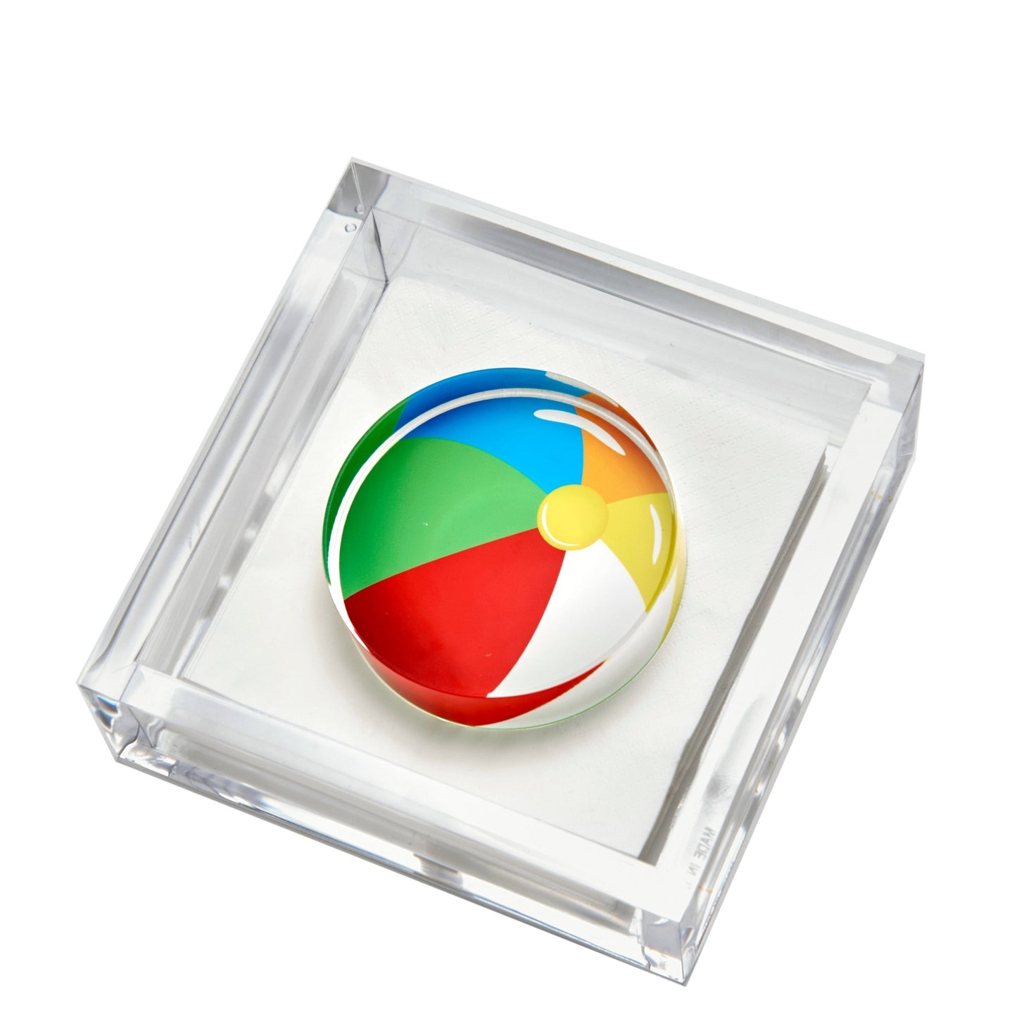 Beach Ball Acrylic Cocktail Napkin Holder - Tara Wilson Designs